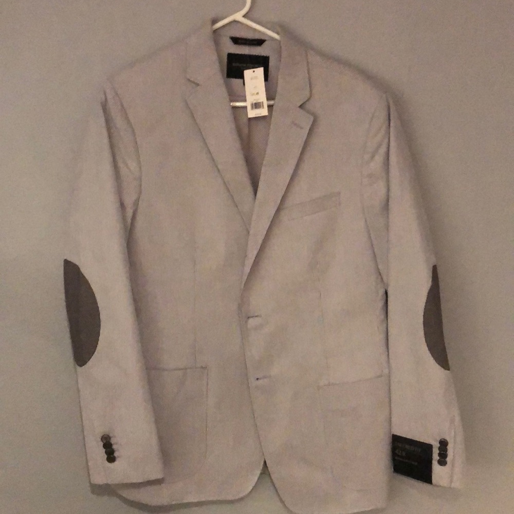 Mens gray striped blazer 42R